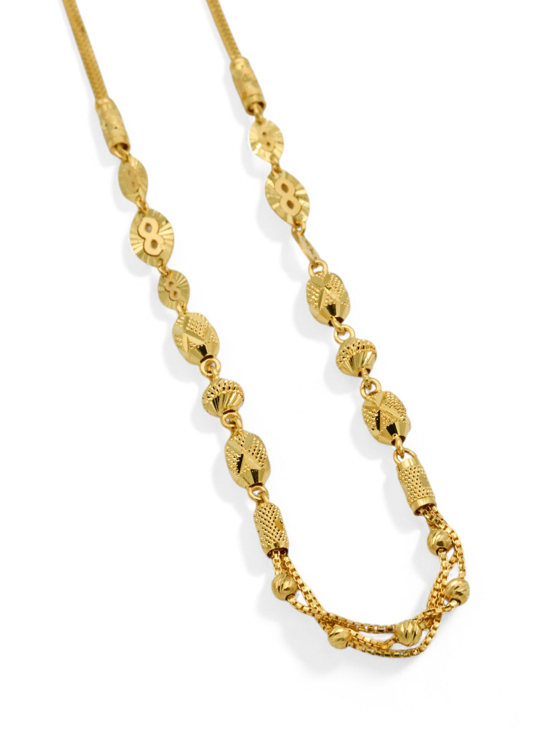 22ct Gold Ball Fancy Chain - Roop Darshan
