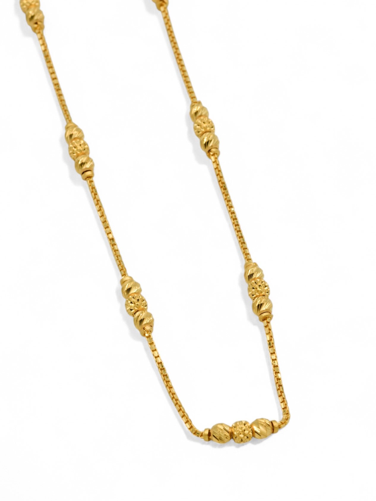 22ct Gold Ball Fancy Chain – Roop Darshan