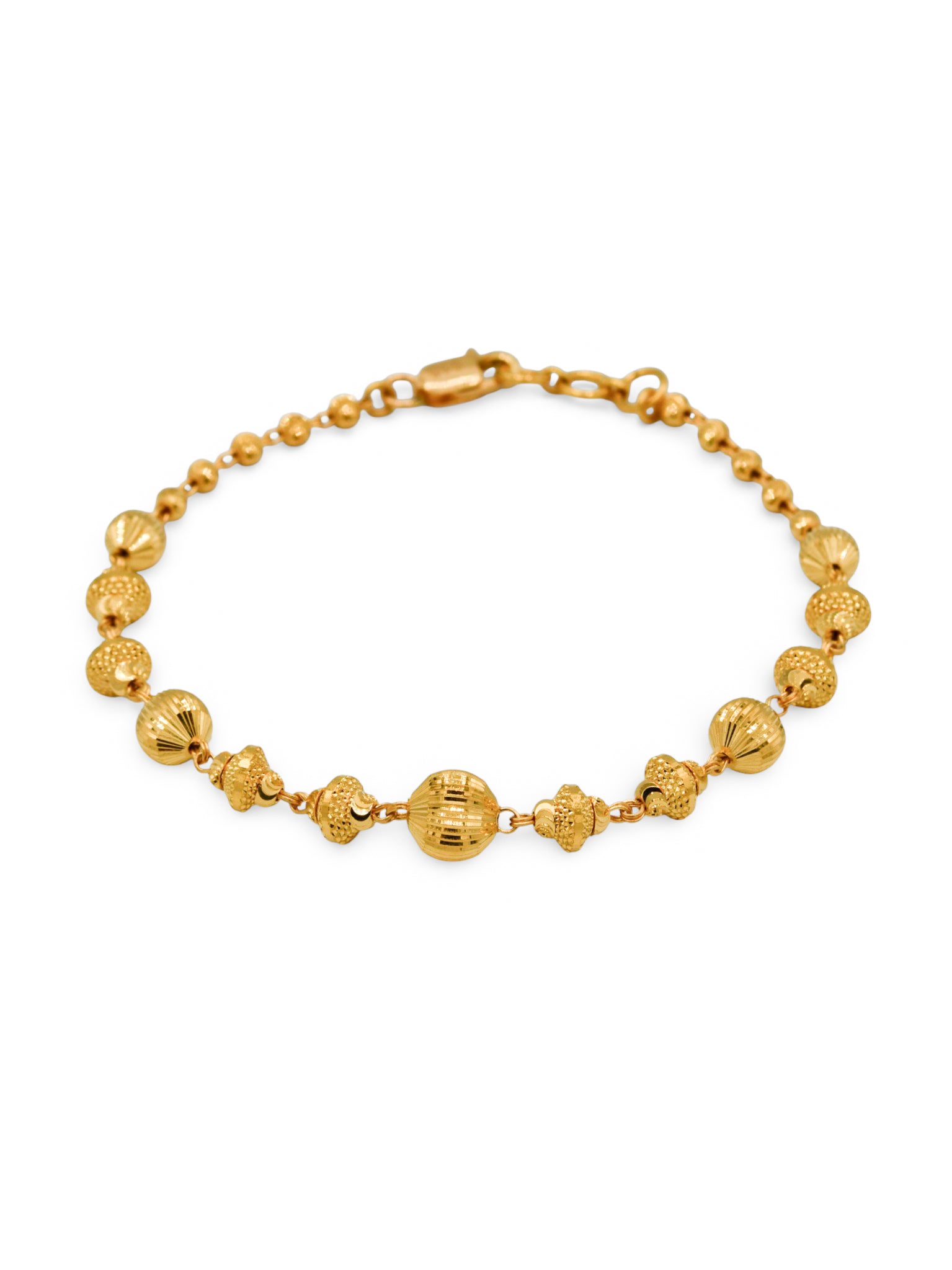 22Ct Gold Ball Ladies Bracelet