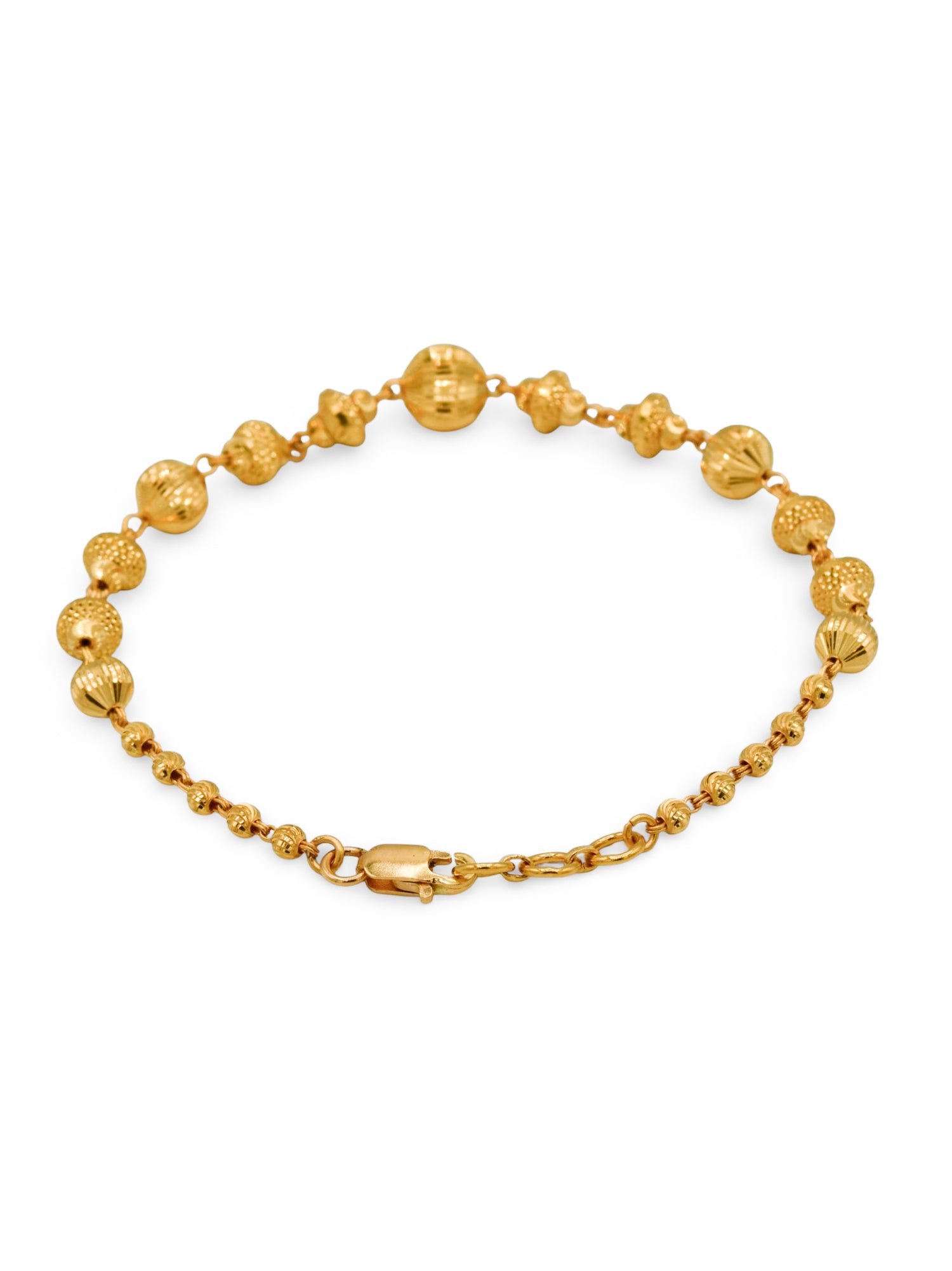 22Ct Gold Ball Ladies Bracelet
