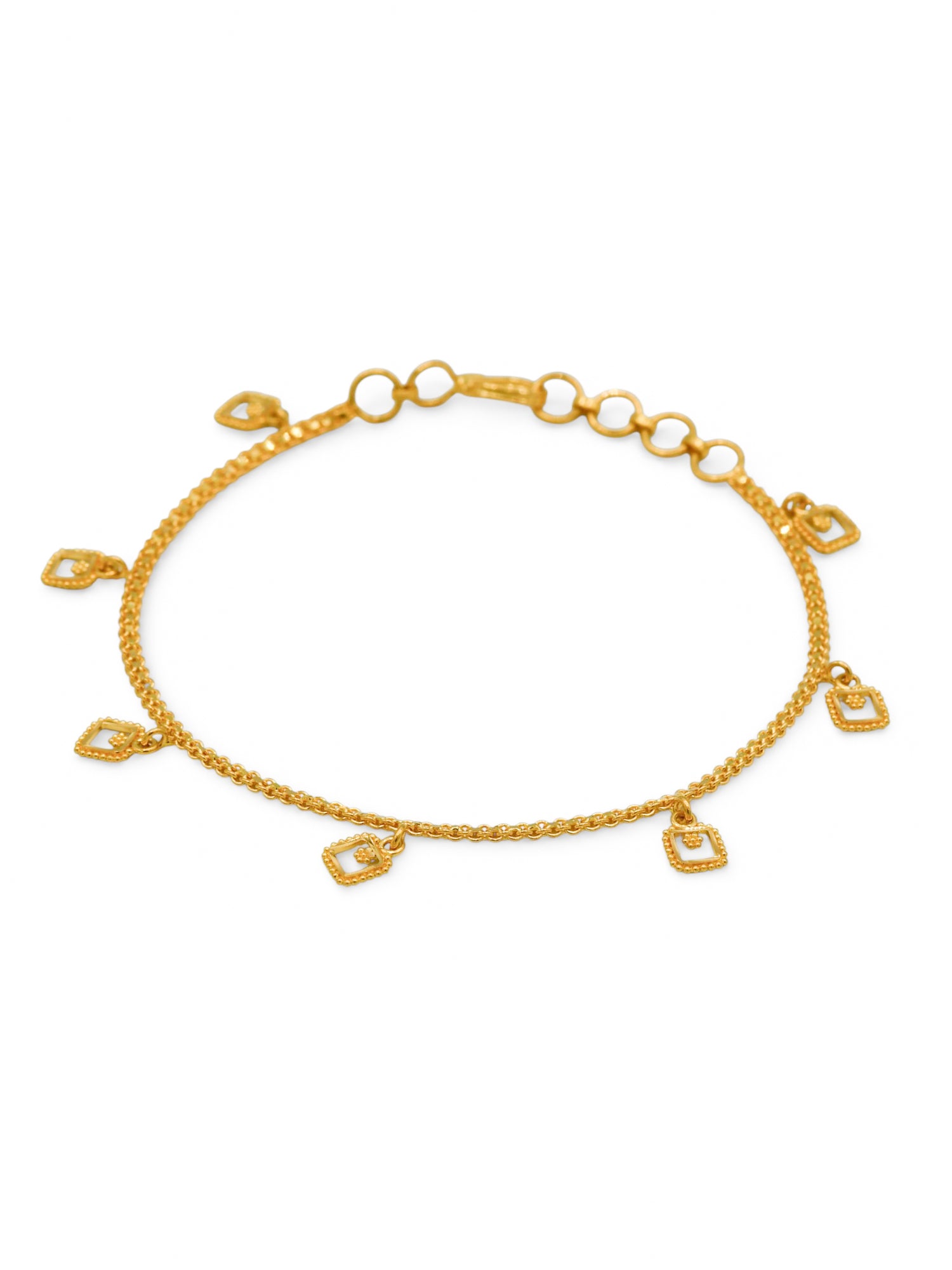 22Ct Gold Charm Ladies Bracelet