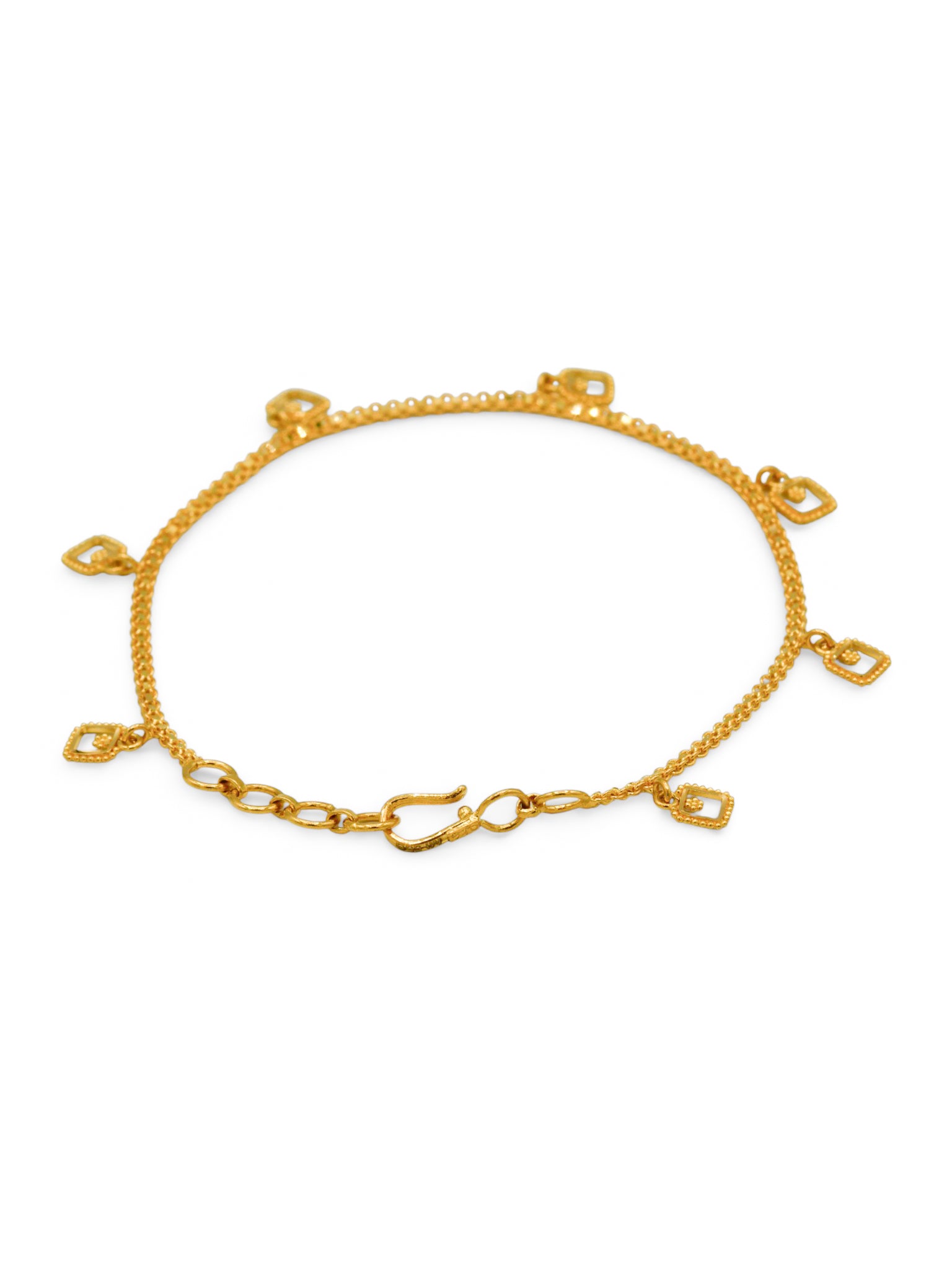 22Ct Gold Charm Ladies Bracelet