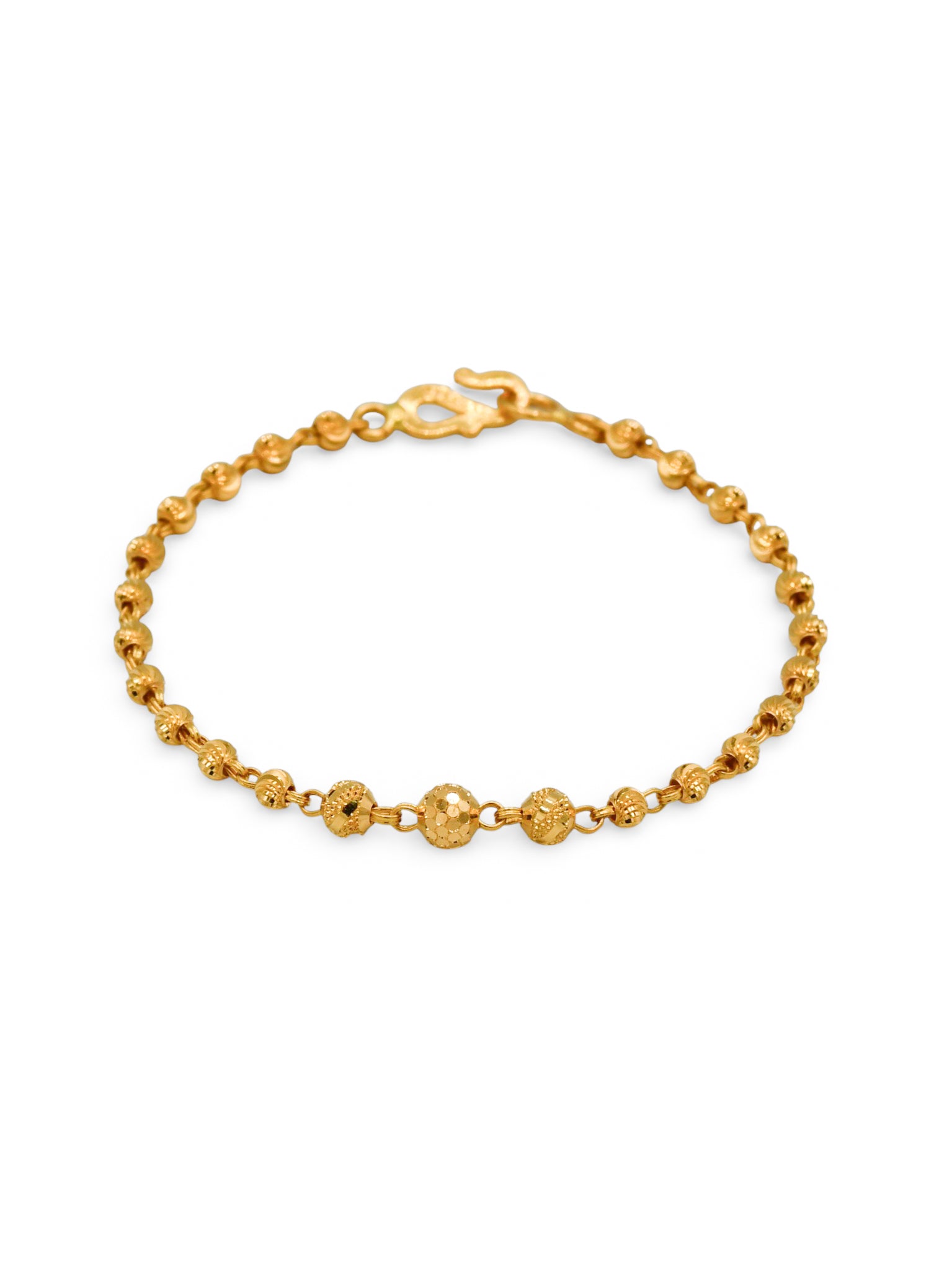 22ct Gold Ball Baby Bracelet