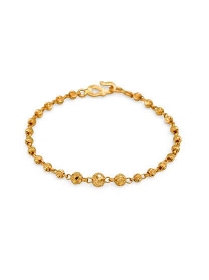 22ct Gold Ball Baby Bracelet