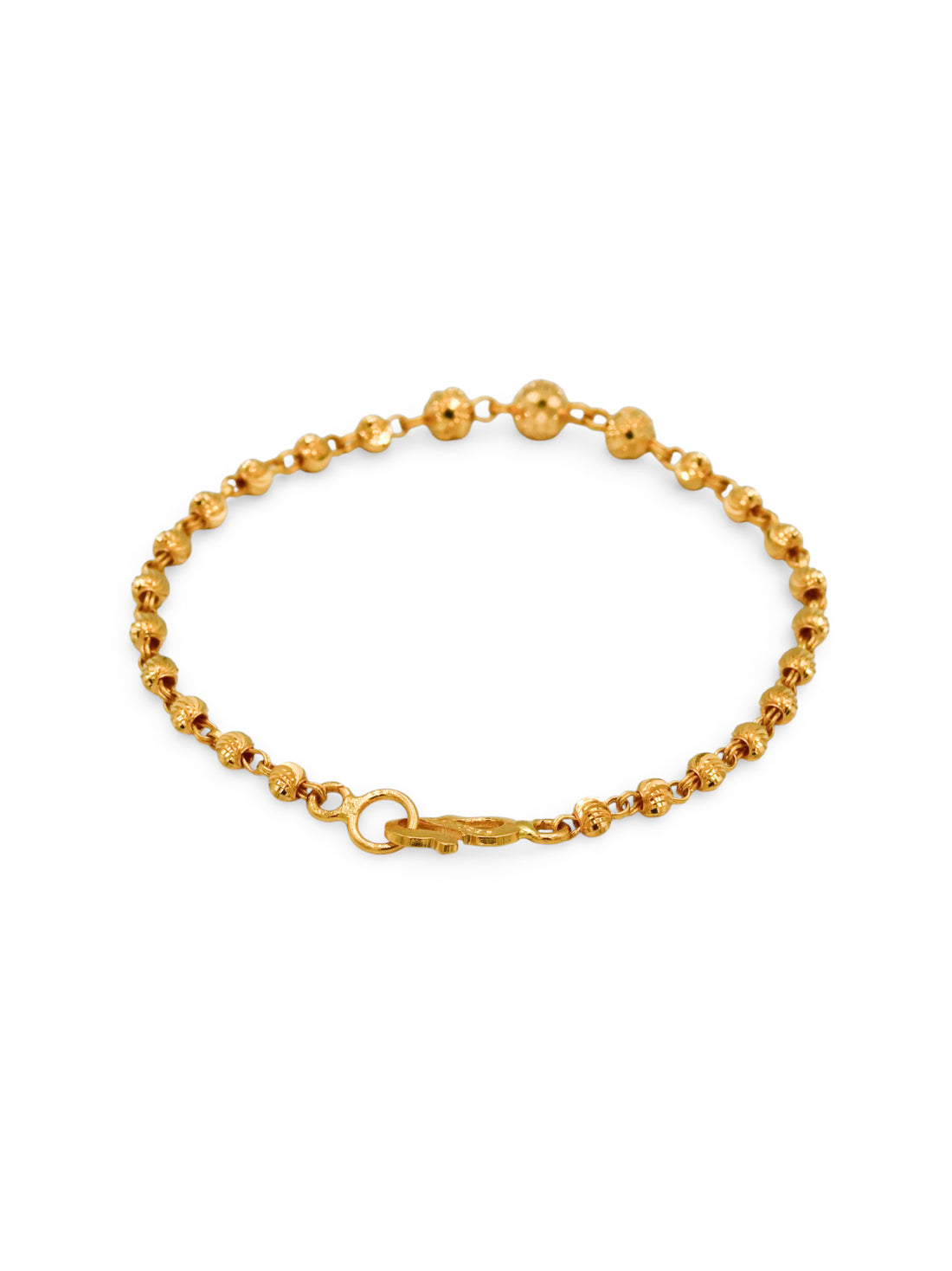 22ct Gold Ball Baby Bracelet