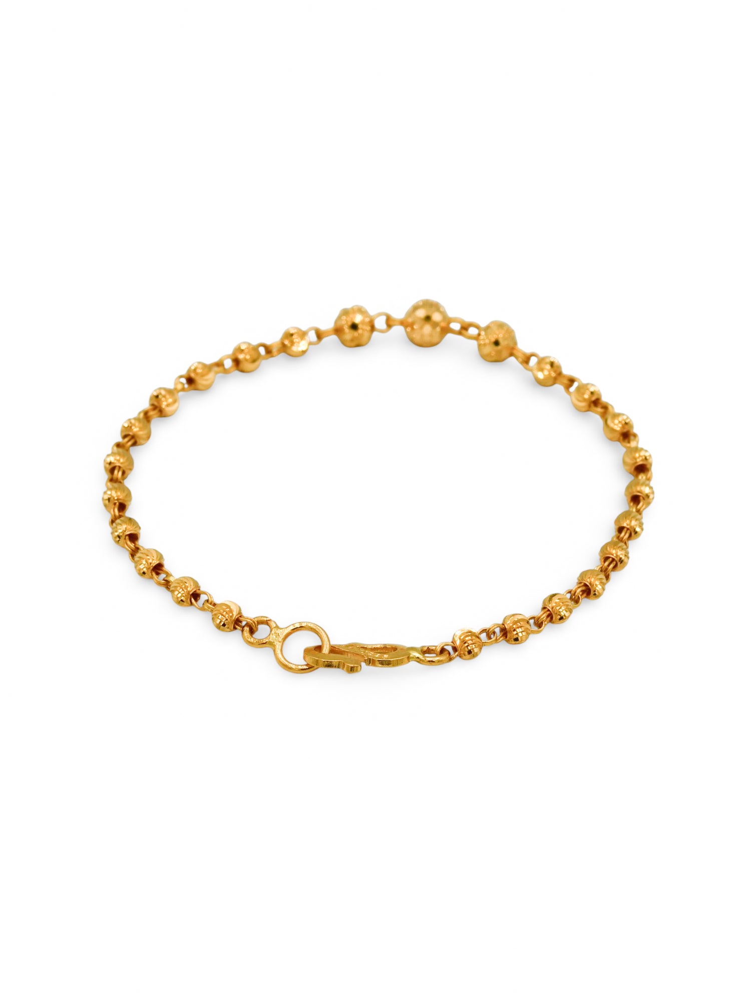 22ct Gold Ball Baby Bracelet