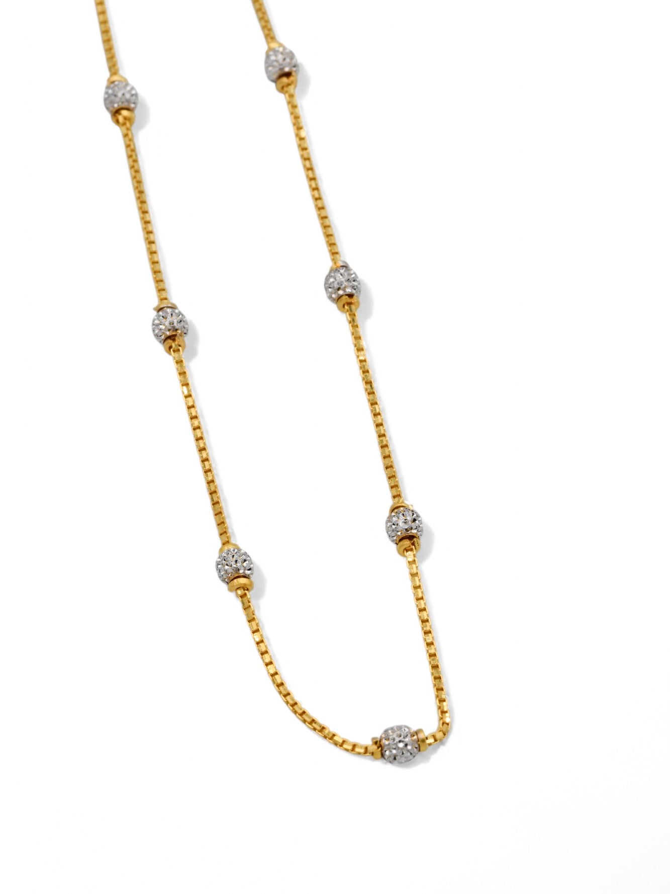 22ct Gold Two Tone Ball Fancy Chain