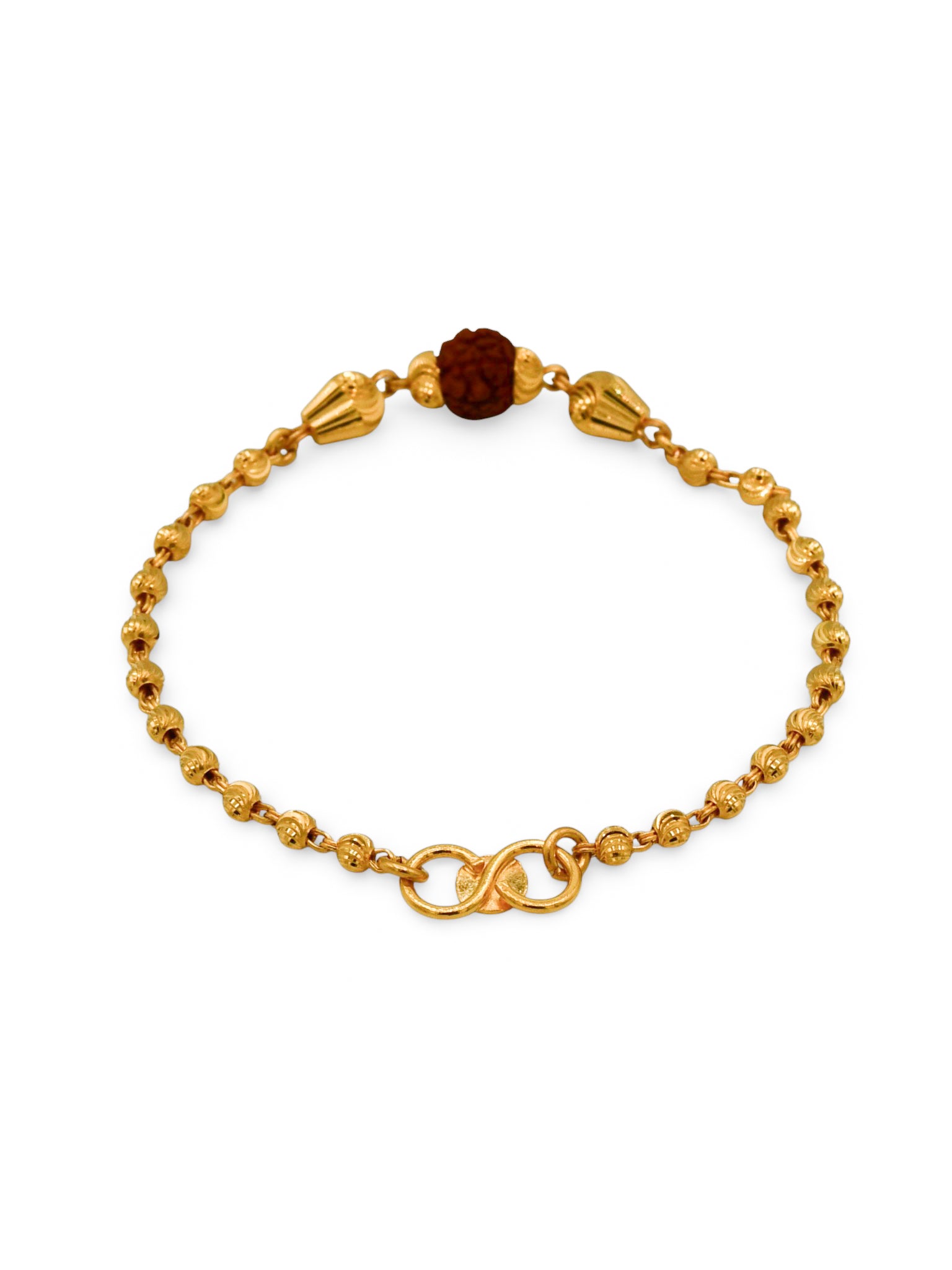 22Ct Gold Rudraksh Pair Baby Bracelet