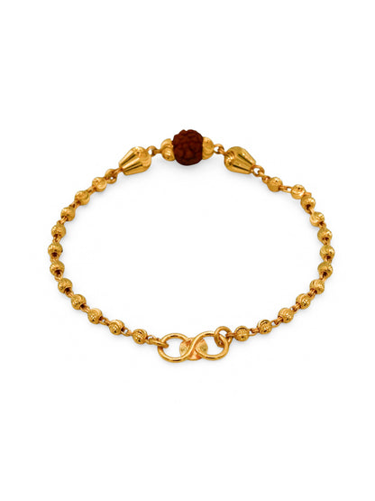 22Ct Gold Rudraksh Pair Baby Bracelet