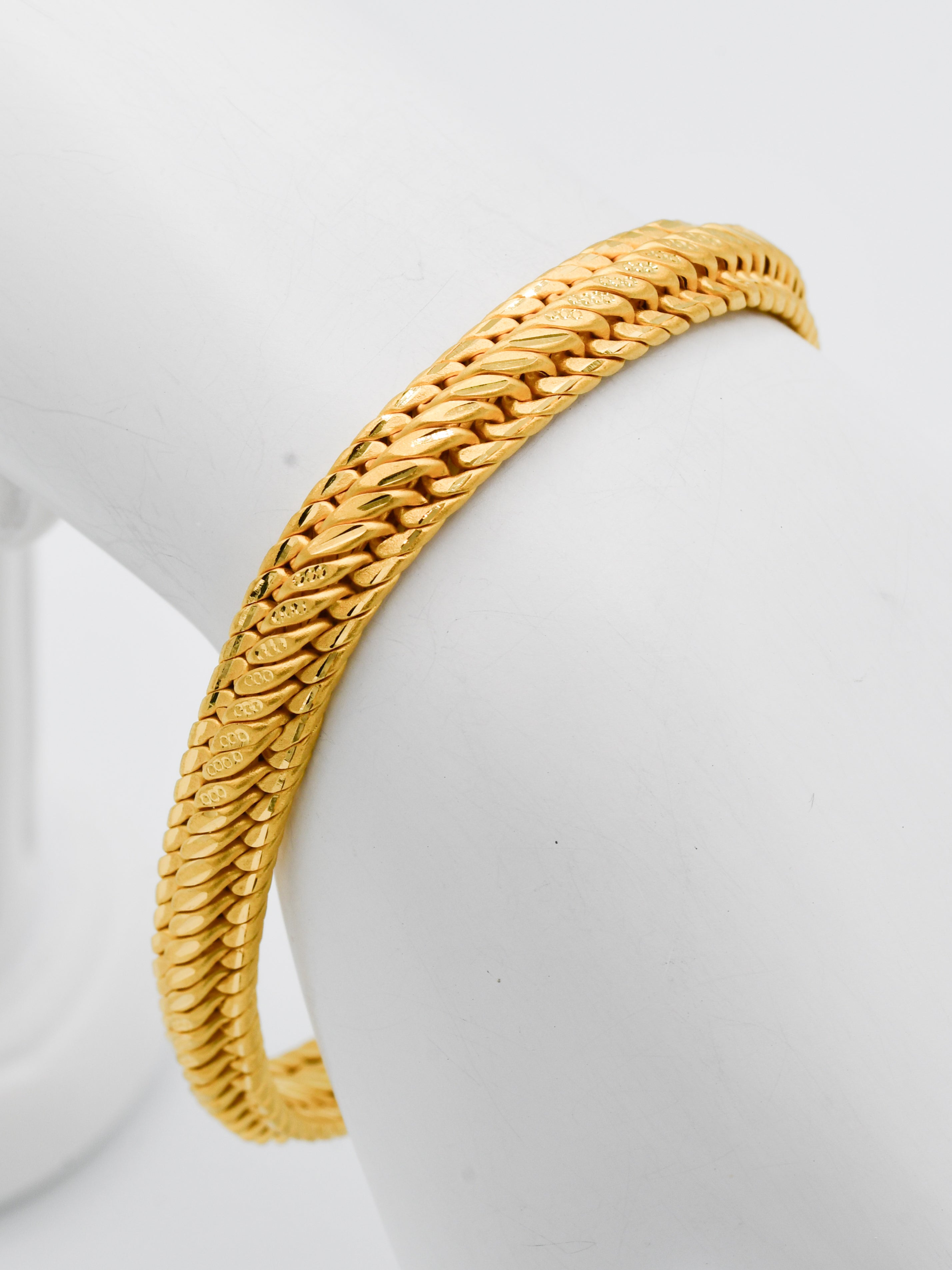 22Ct Gold Hollow Mens Bracelet