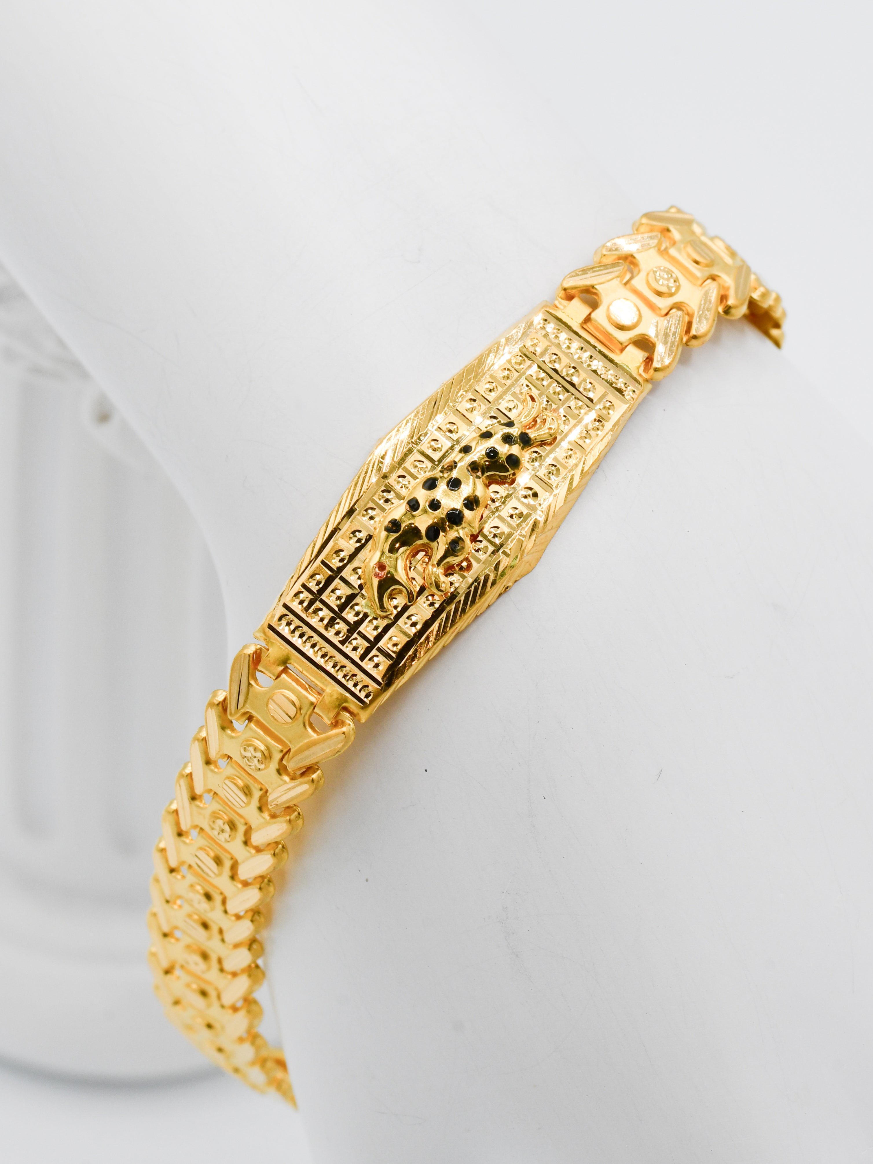 22Ct Gold Hollow Mens Bracelet