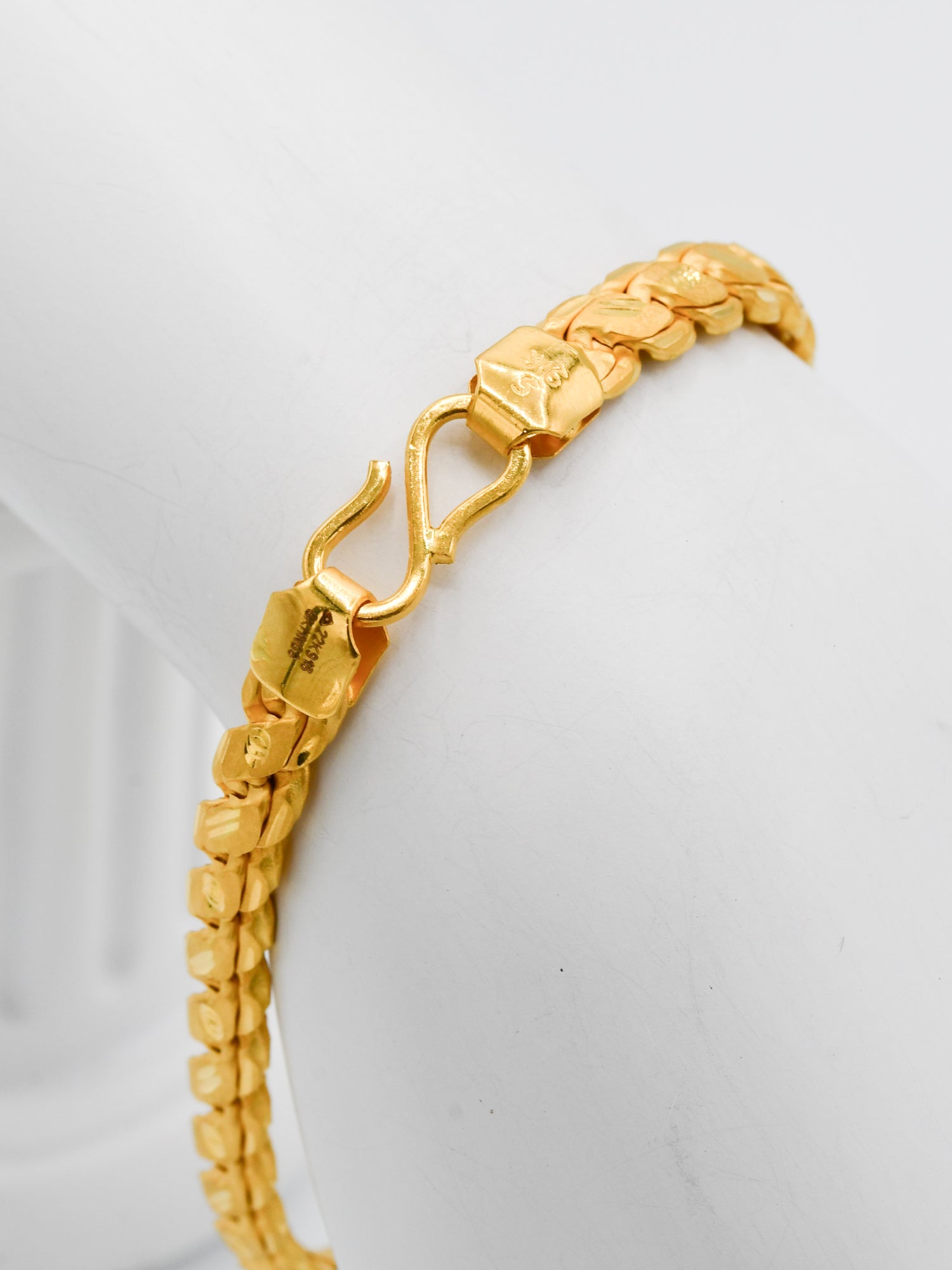 22Ct Gold Hollow Mens Bracelet
