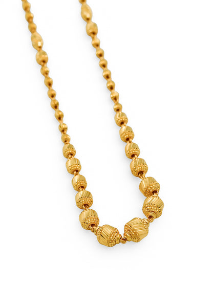 22 Ct Gold Ball Fancy Chain
