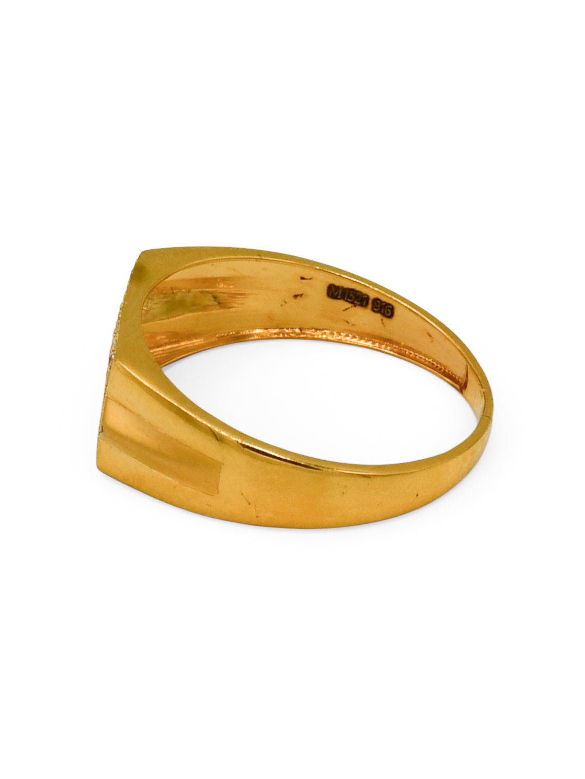22Ct Gold CZ Mens Ring - Roop Darshan