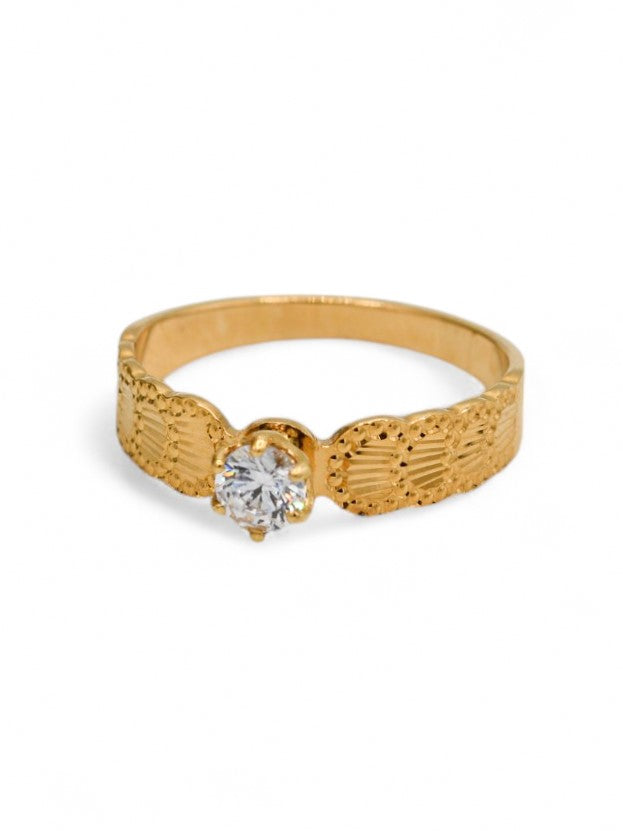 22ct Gold CZ Ladies Ring