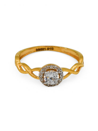 22Ct Gold Cz Ladies Ring