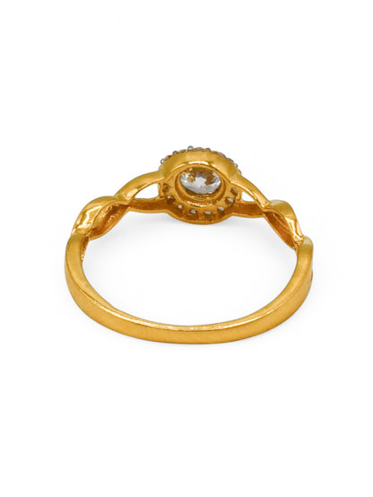 22Ct Gold Cz Ladies Ring