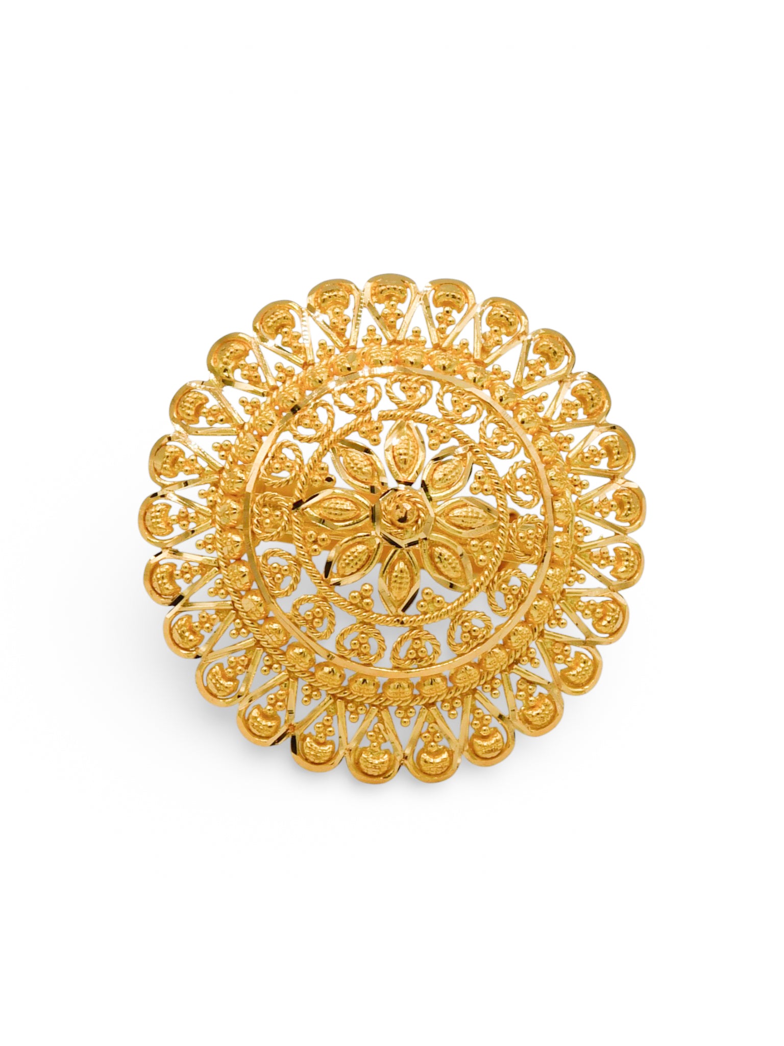 22Ct Gold Filigree Adjustable Ring