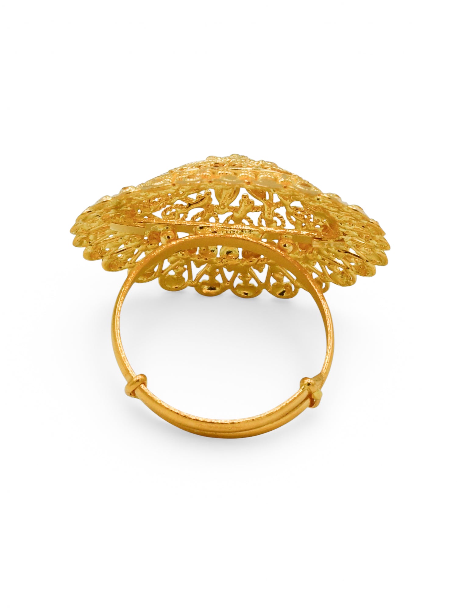 22Ct Gold Filigree Adjustable Ring