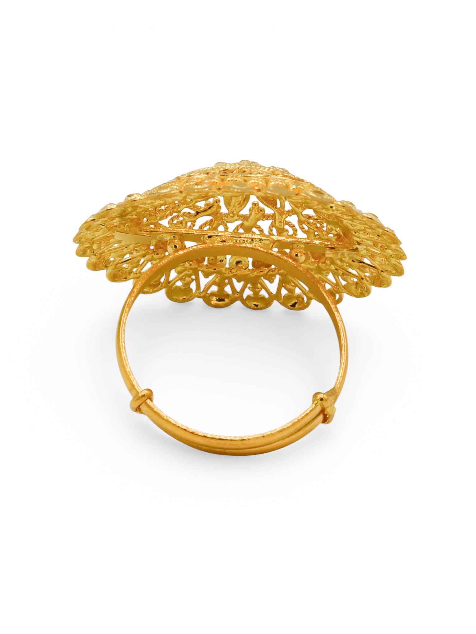 22Ct Gold Filigree Adjustable Ring