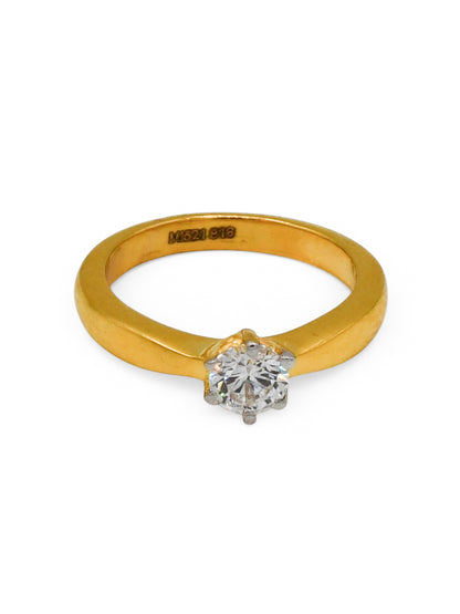 22Ct Gold CZ Ladies Ring