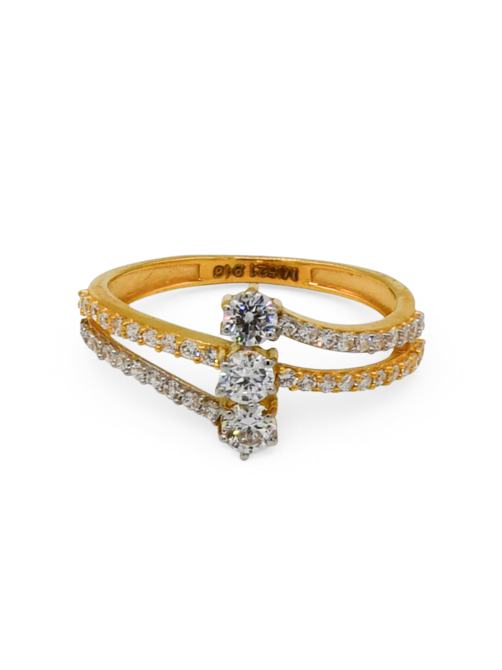 22Ct Gold CZ Ladies Ring