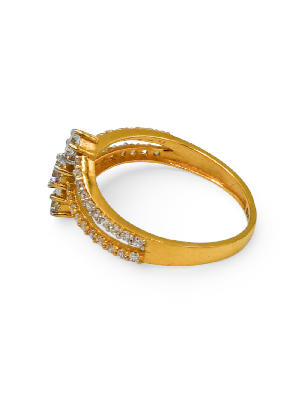 22Ct Gold CZ Ladies Ring