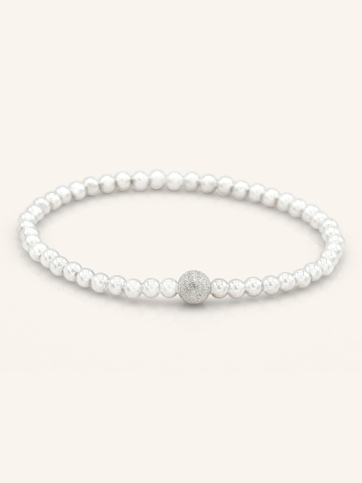 Sterling Silver Stretchable Ball Bracelet