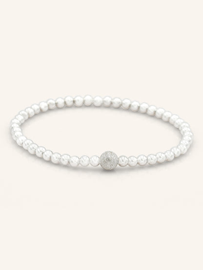 Sterling Silver Stretchable Ball Bracelet