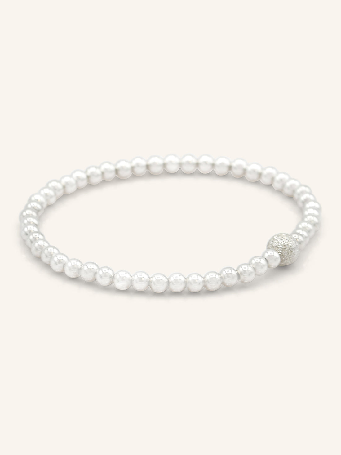 Sterling Silver Stretchable Ball Bracelet