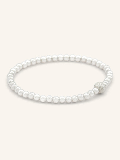 Sterling Silver Stretchable Ball Bracelet