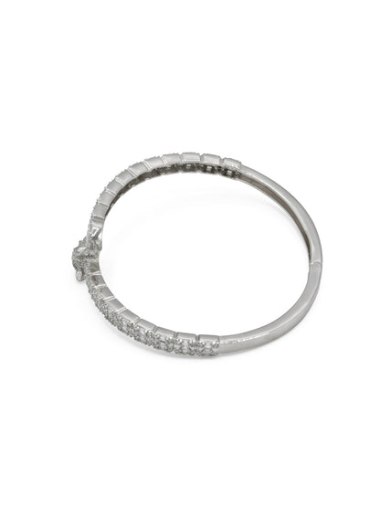 Sterling Silver CZ Ladies Bangle