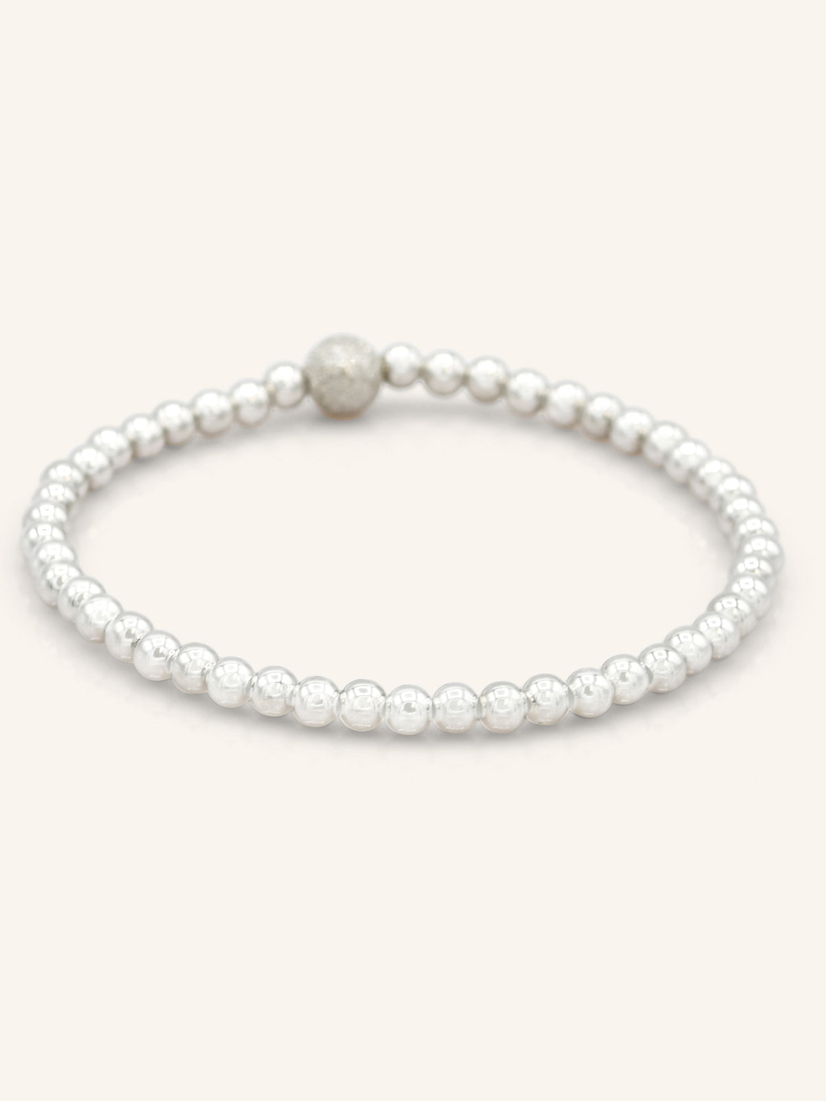 Sterling Silver Stretchable Ball Bracelet