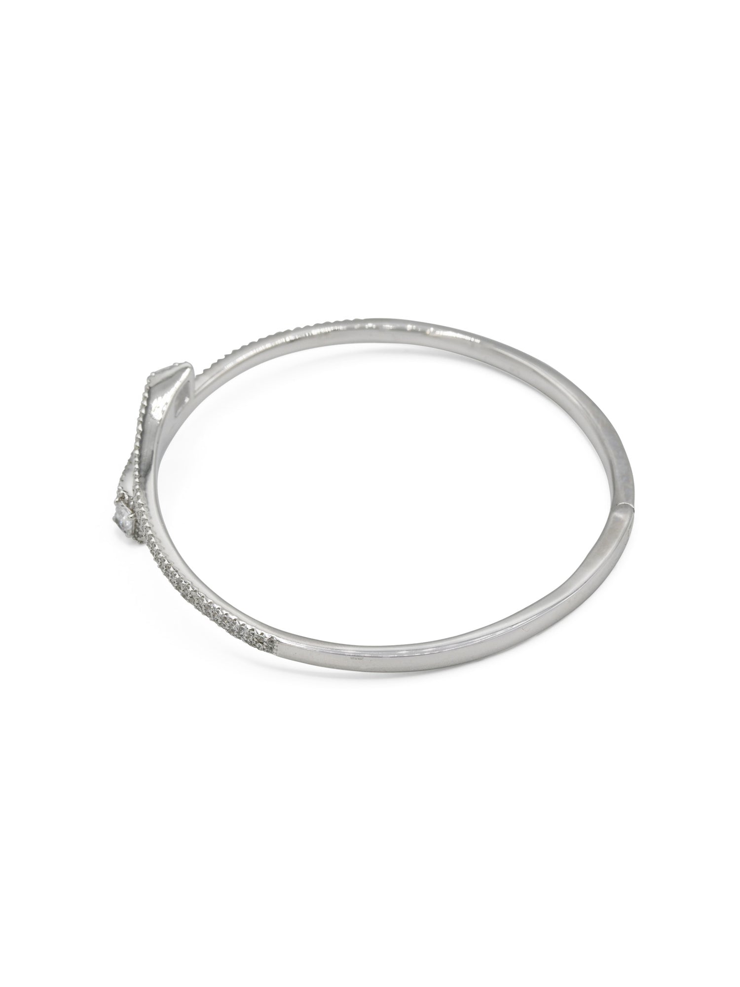 Sterling Silver CZ Ladies Bangle