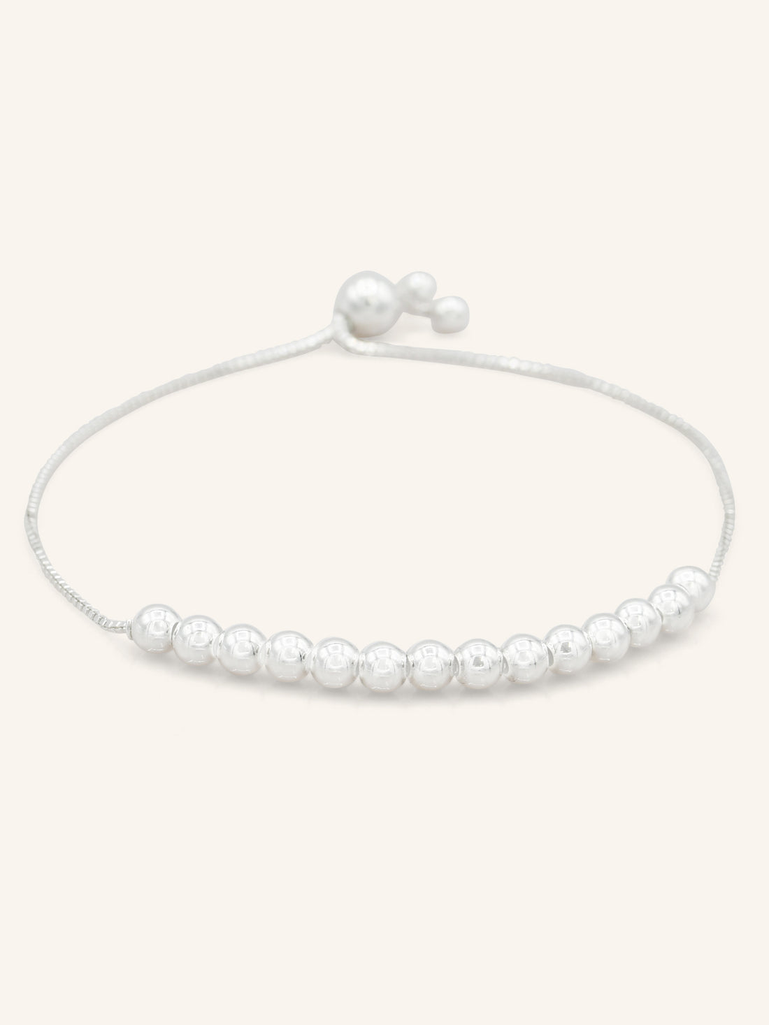 Sterling Silver Ball Stretch Bracelet