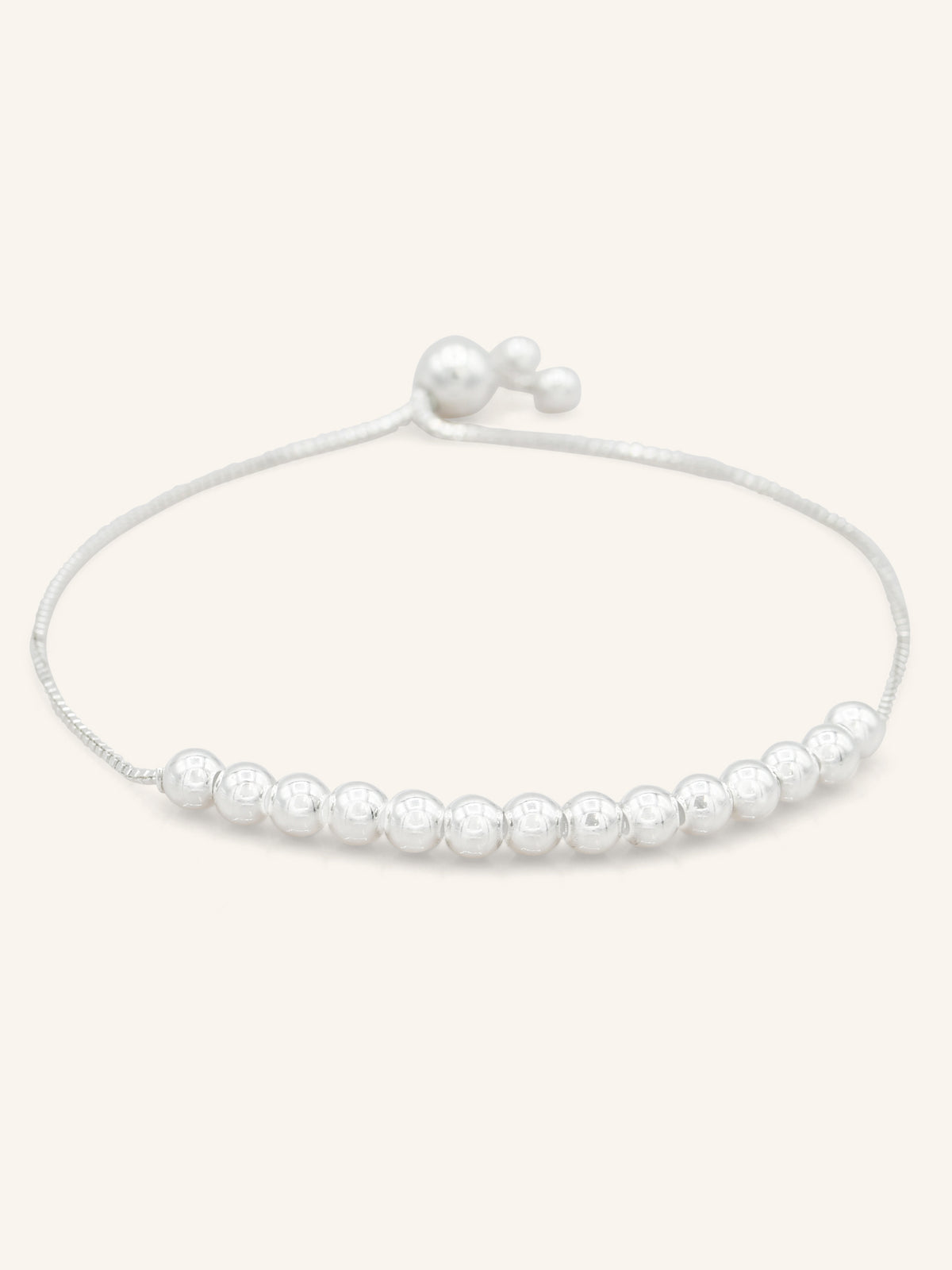 Sterling Silver Ball Stretch Bracelet
