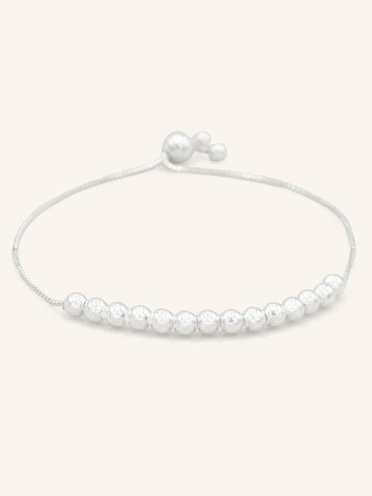 Sterling Silver Ball Stretch Bracelet
