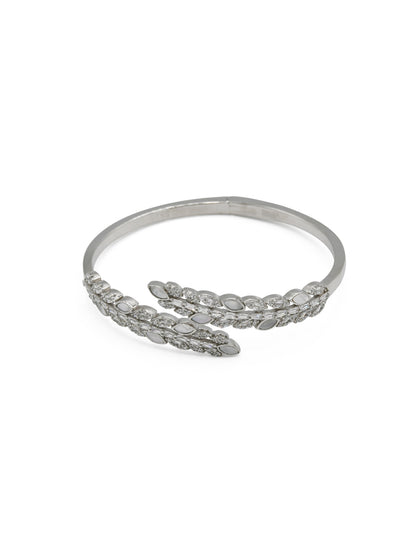 Sterling Silver CZ Ladies Bangle