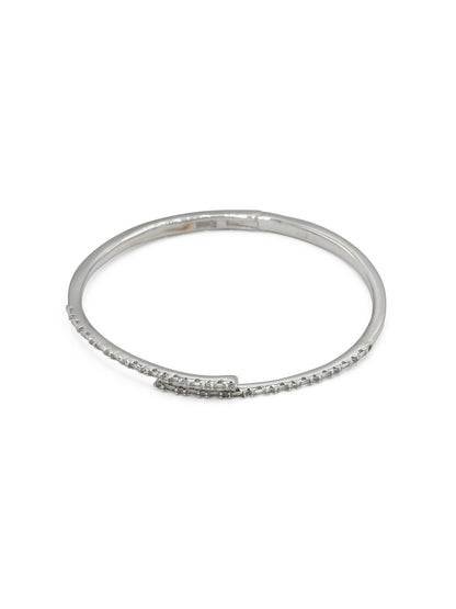 Sterling Silver CZ Ladies Bangle