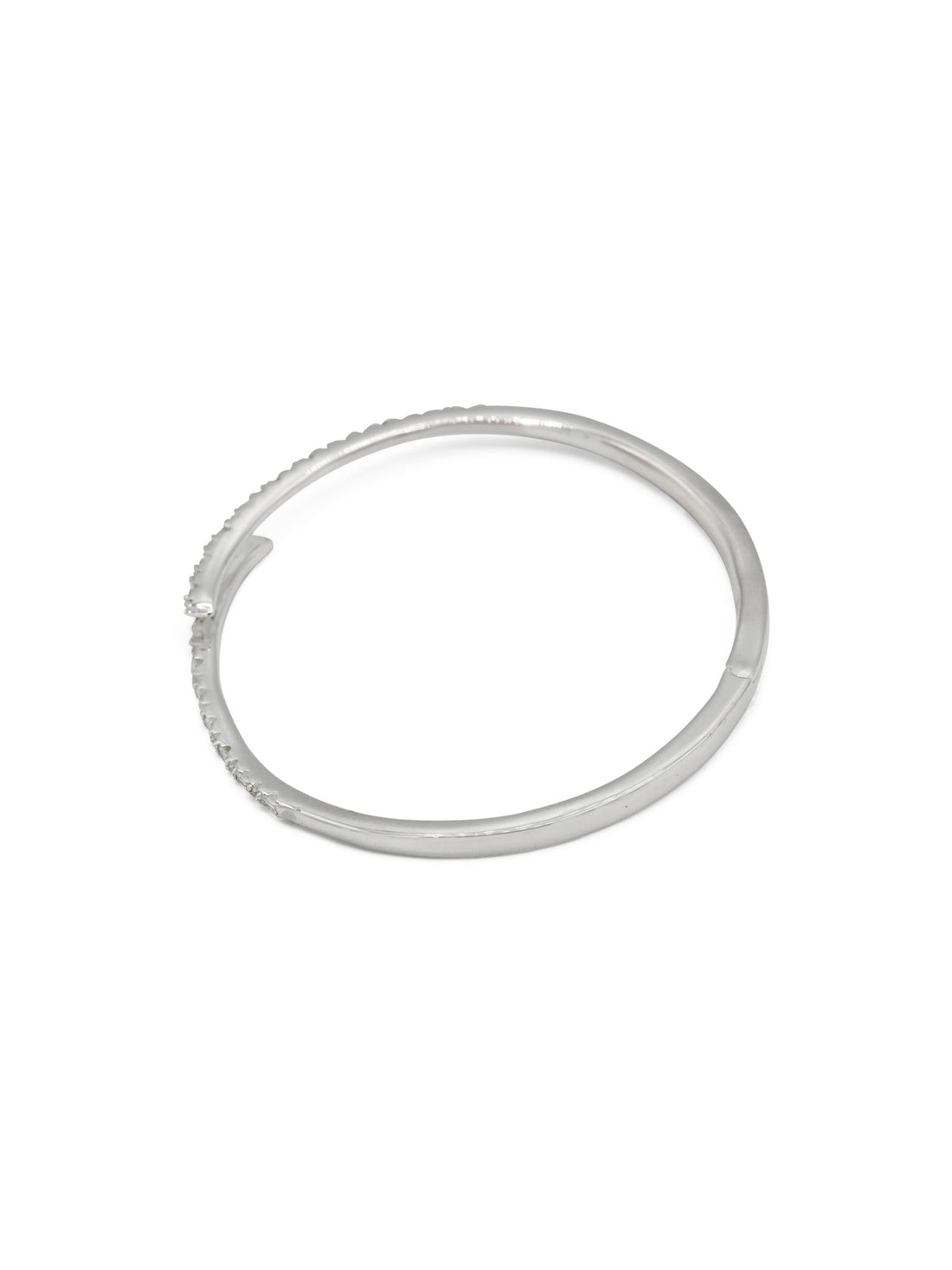 Sterling Silver CZ Ladies Bangle