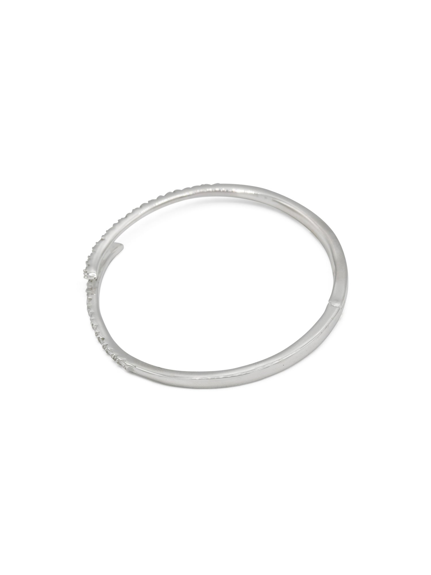 Sterling Silver CZ Ladies Bangle