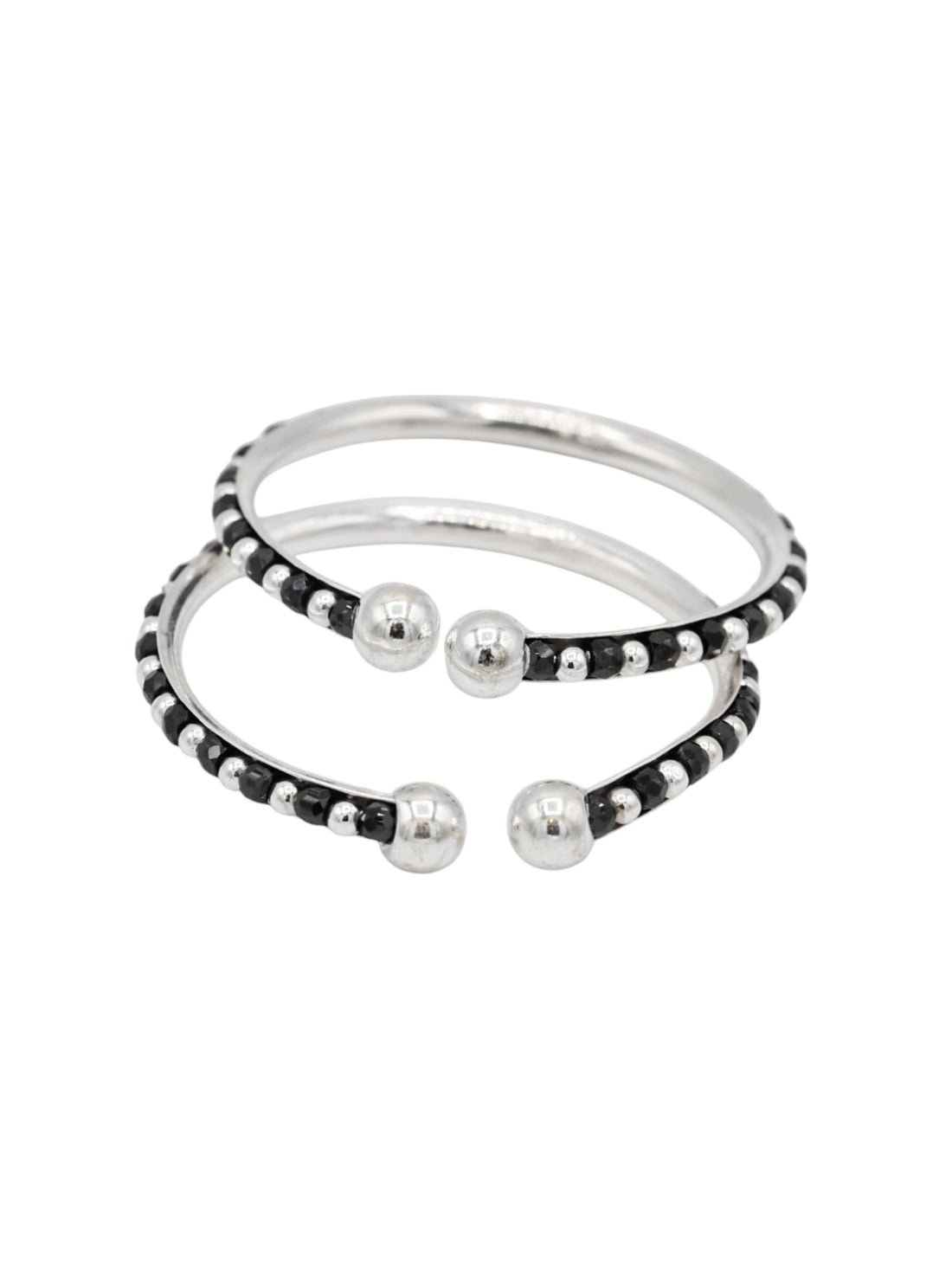 Silver Crystal Pair Baby Bangle - Roop Darshan