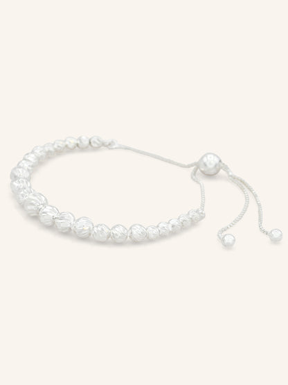 Sterling Silver Adjustable Fluted Bracelet