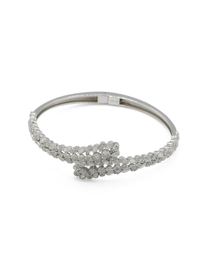 Sterling Silver CZ Ladies Bangle