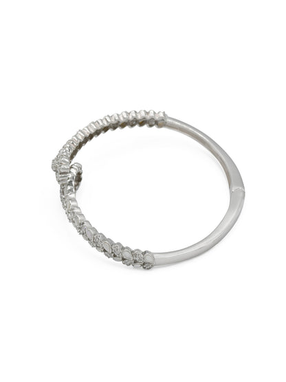 Sterling Silver CZ Ladies Bangle