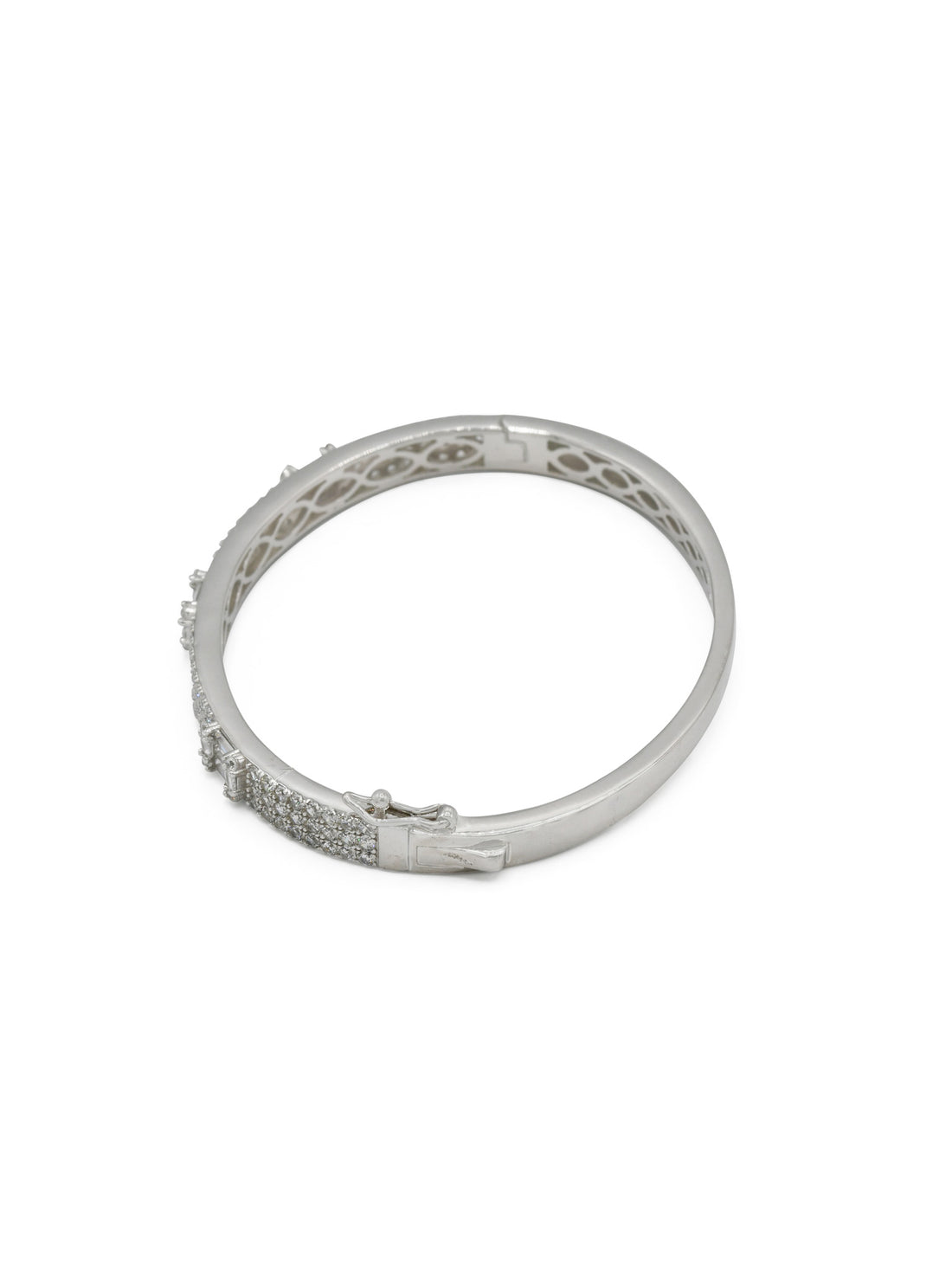 Sterling Silver CZ Ladies Bangle