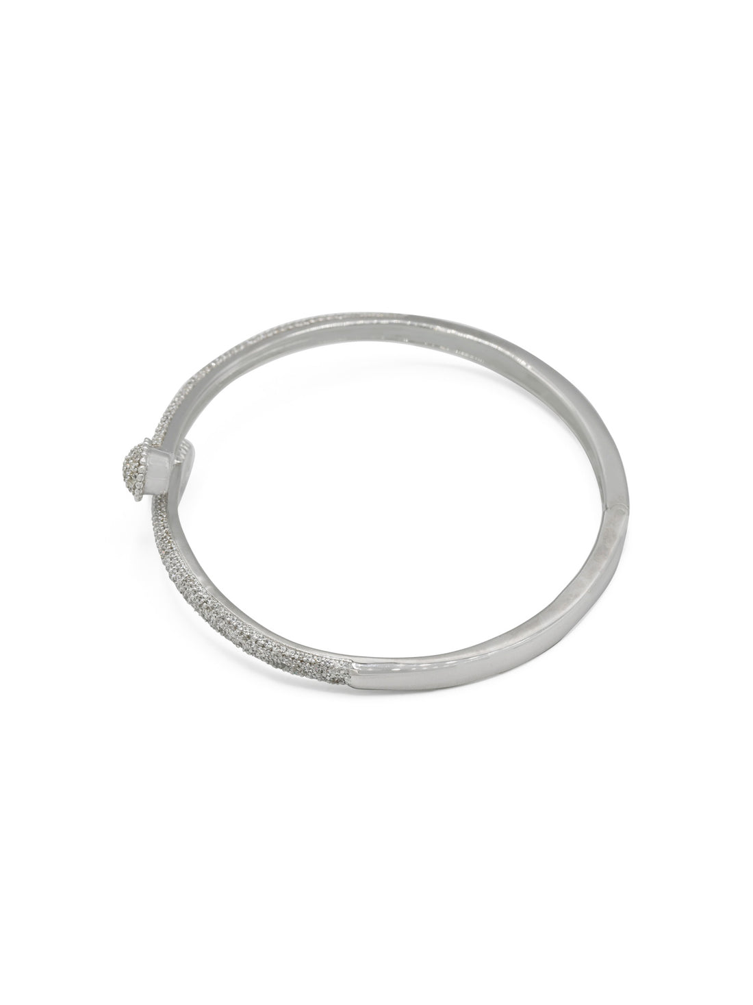 Sterling Silver CZ Ladies Bangle
