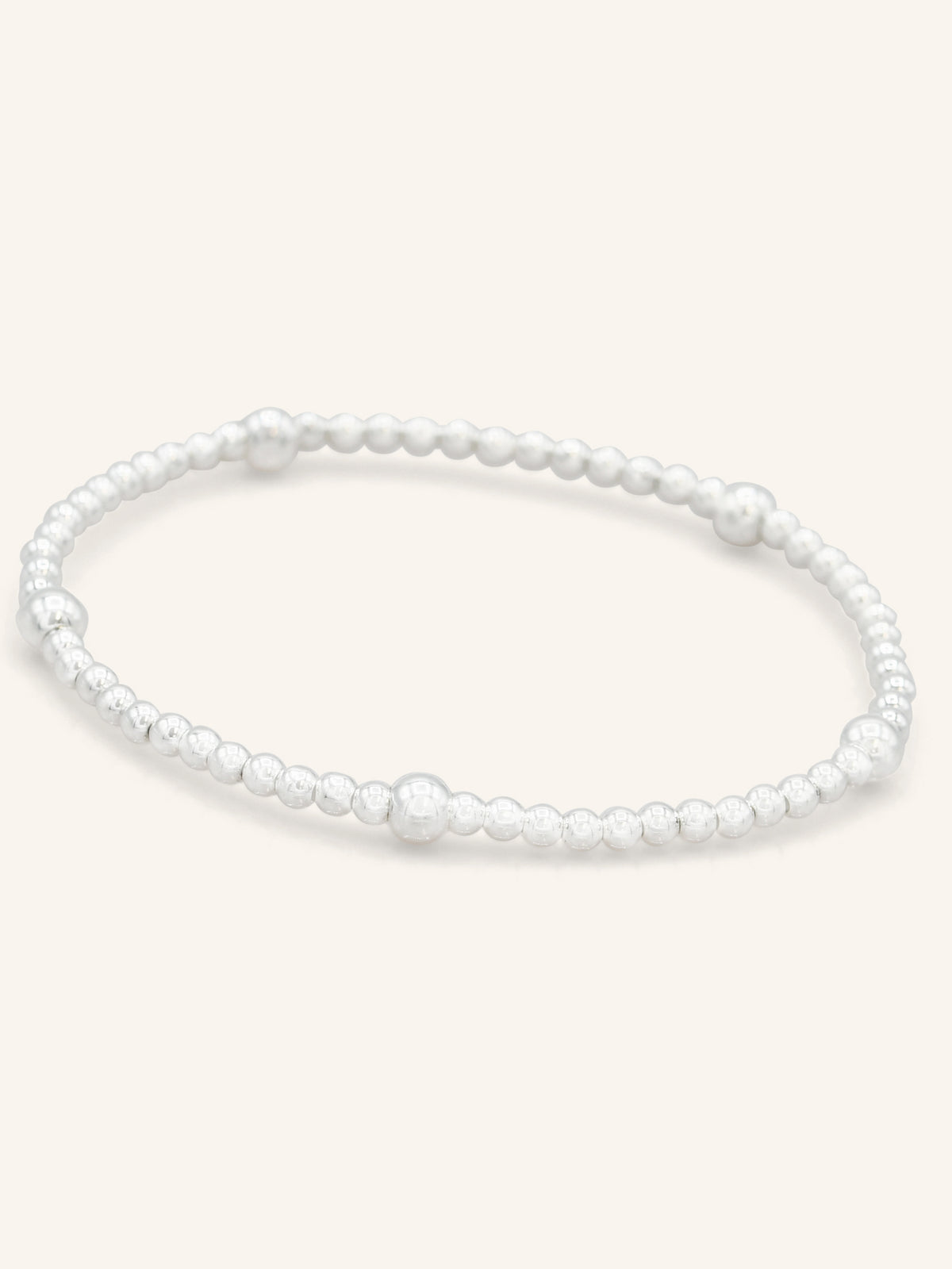 Sterling Silver Ball Stretch Bracelet