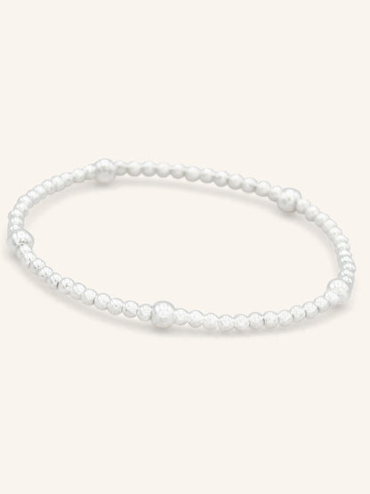 Sterling Silver Ball Stretch Bracelet