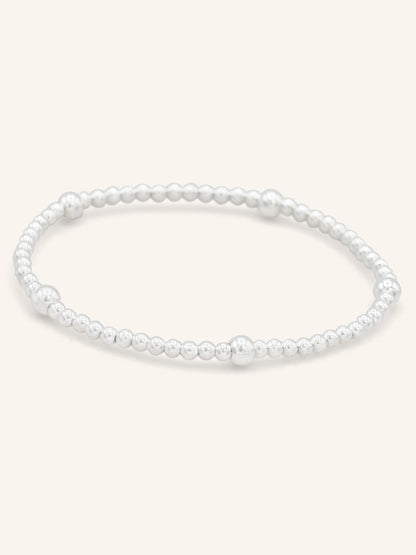 Sterling Silver Ball Stretch Bracelet